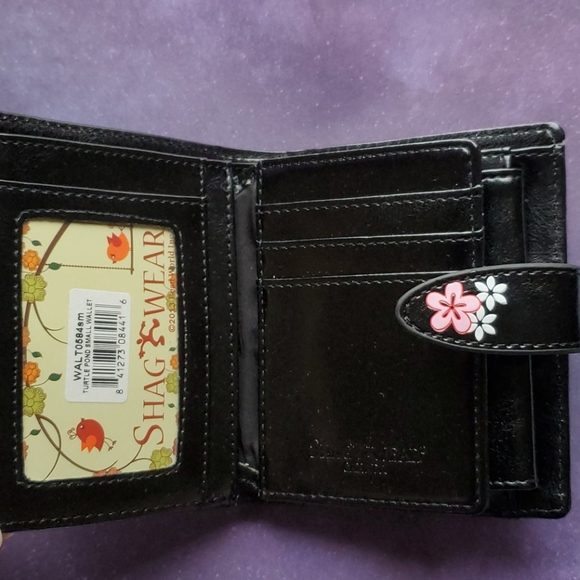 Sea Turtle Wallet - Black Vegan Leather NWT - Shagwear - Picture 4 of 7